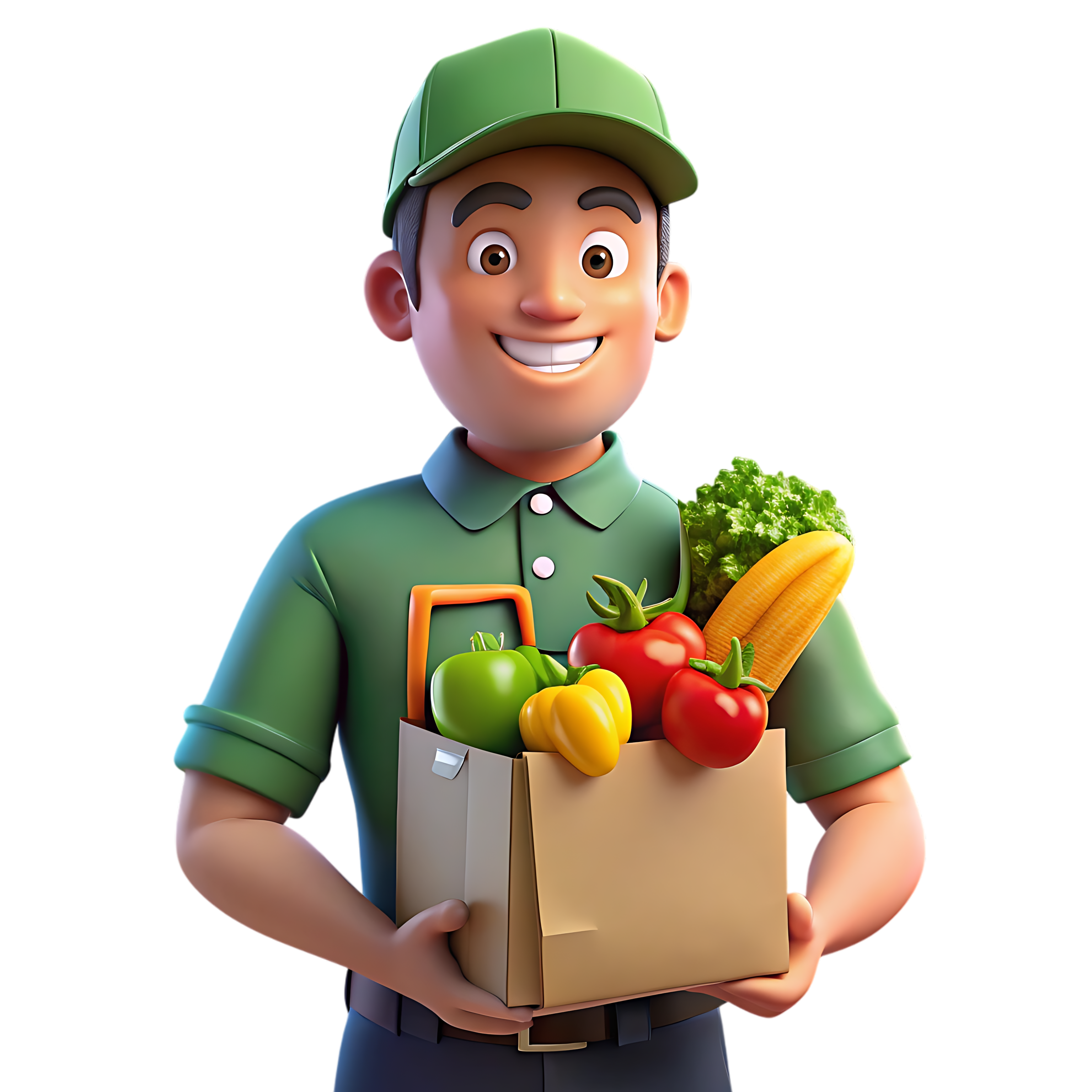 Grocery delivery character